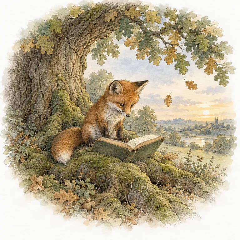 Classic ink & watercolor illustration style sample