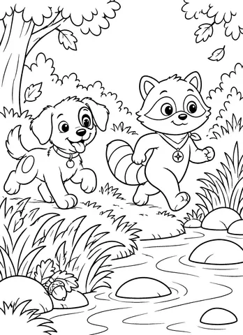 Page 11 of Cozy Woodland Animal Coloring Book