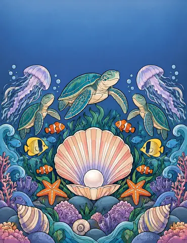 Cover of Tides of Calm, an adult coloring book by Jillian Florio