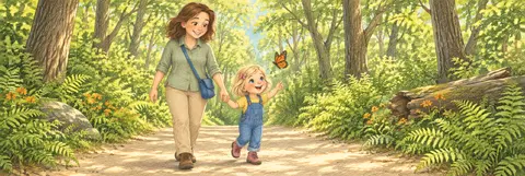 The Whispering Woods The woods were full of wonderful things. Sunlight danced between the trees. Bluebirds chirped…