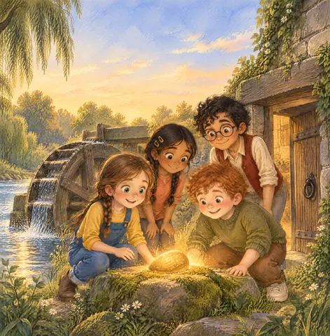 Cover of Le Secret du Moulin Magique, picture book by Mary Laporte