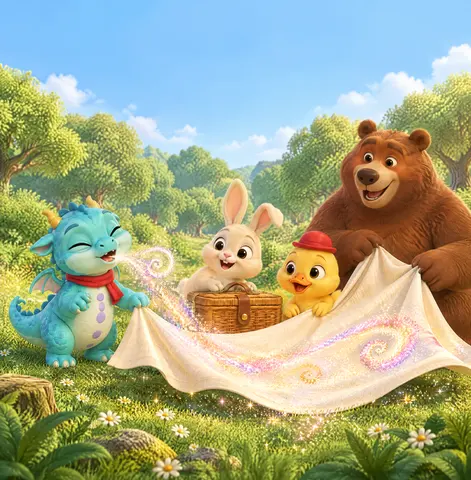 Cover of The Little Dragon’s Glittery Surprise, a picture book by Axel