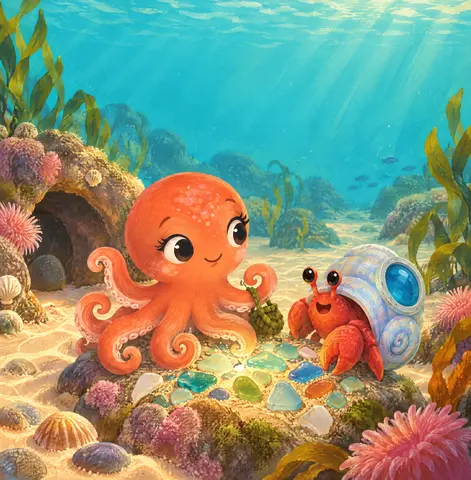Cover of Inka and the Sea Glass Reef, picture book by kdpbook Studio