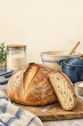 Cover of Sourdough for Beginners, non-fiction guide by kdpbook Studio