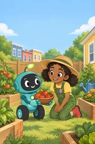 Cover of Bolt Grows a Garden, early reader by kdpbook Studio