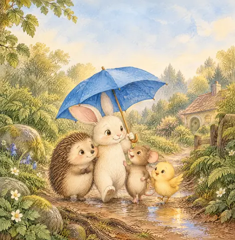 Cover of Pip and the Little Blue Umbrella, picture book by Jansen Norris