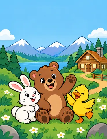Cover of Cozy Mountain Days, kids' coloring book by Hayley Bivens