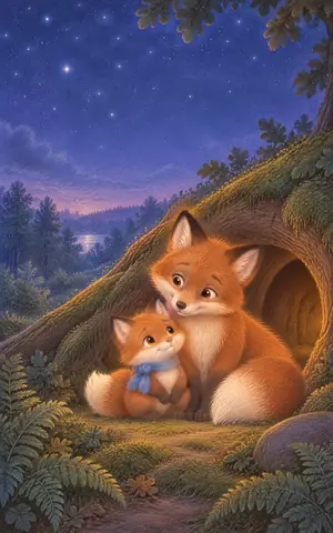 Cover of When the Woods Whisper Goodnight, picture book by Dimitra Agraniotis