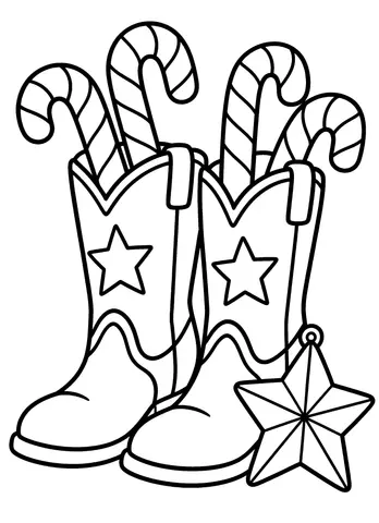 Page 4 of A Cowboy Christmas to Color