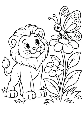 Page 9 of The Little Animal Friends: A Colouring Story Adventure