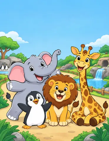 Cover of ME’s Amazing Zoo Coloring Adventure, kids' coloring book by EMAN RASHEED
