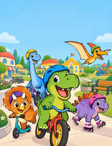 Cover of Dino Town Goes Wheee!, kids' coloring book by Crystal Odom