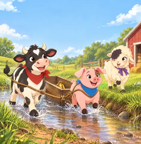 Cover of The Farmyard Takeover, picture book by Something Catchy Press