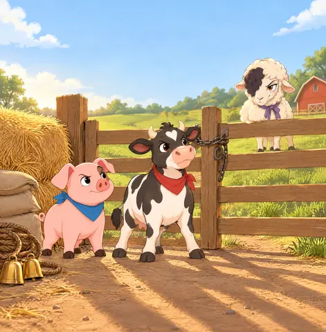 Ruby the cow blocked the chain.