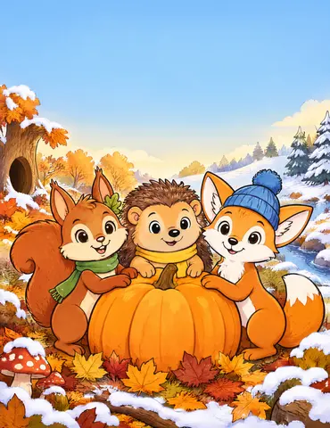Cover of Das große Herbst- & Winter-Abenteuer der Waldtiere, kids' activity book by Francesca Knobelsdorf