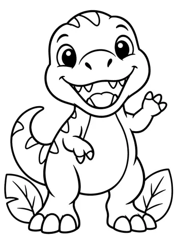 Page 7 of My First Dinosaur Coloring Book