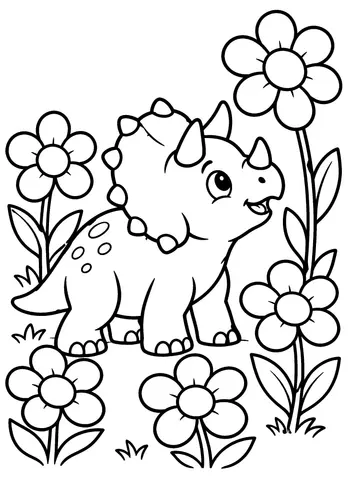 Page 9 of My First Dinosaur Coloring Book