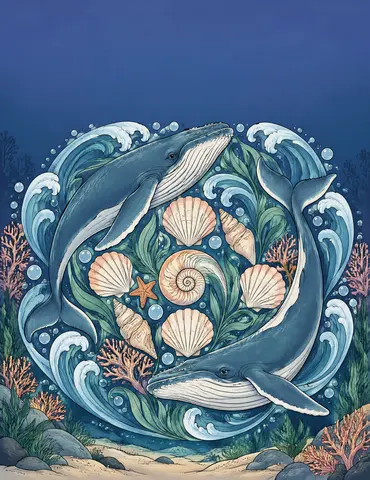 Cover of Tides in Circles, adult coloring book by J.R. Moreno
