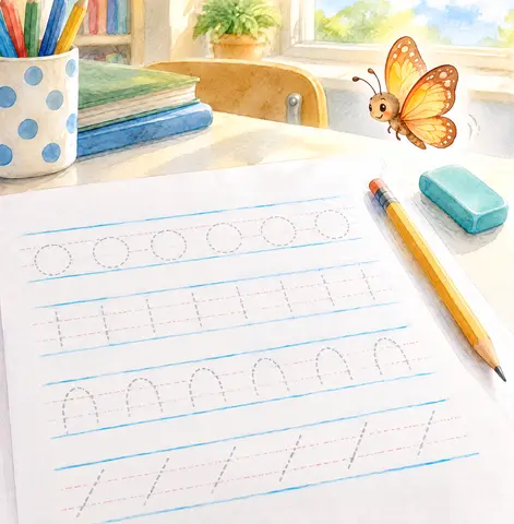 Page 9 of Handwriting Workbook