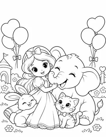 Cover of Nella’s Giggles and Twirls, kids' coloring book by Balkarn Singh Brar