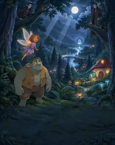 Far, far away in a wonderland Where magic and miracles exist Where little fairies fly and run Gnomes and trolls Where elves…