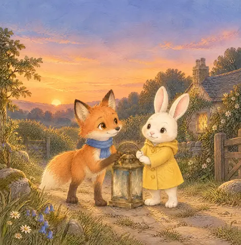 Cover of The Lantern Before Sunset, picture book by Lantern Studio
