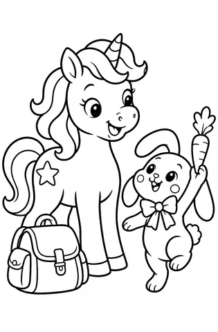Page 11 of The Unicorn Adventures Coloring Book