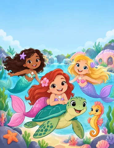 Cover of Color a Mermaid’s World, a kids' coloring book by Nandini Pisal