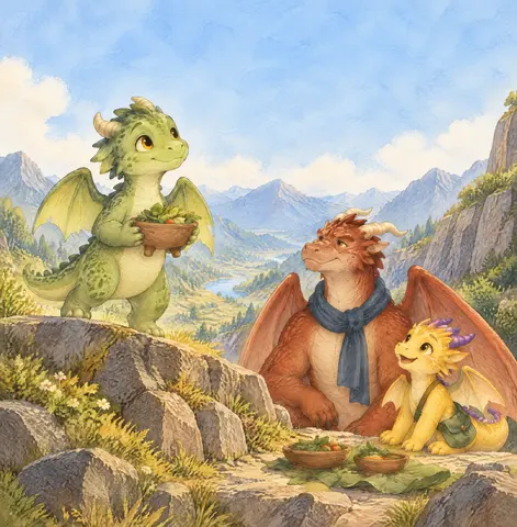 Cover of The Little Dragon Who Walked Alone, a picture book by Alexis