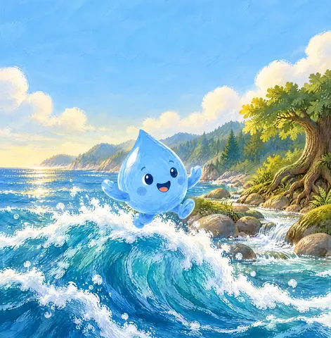 Cover of The Adventures of Little Waterdrop, picture book by JD YOLO