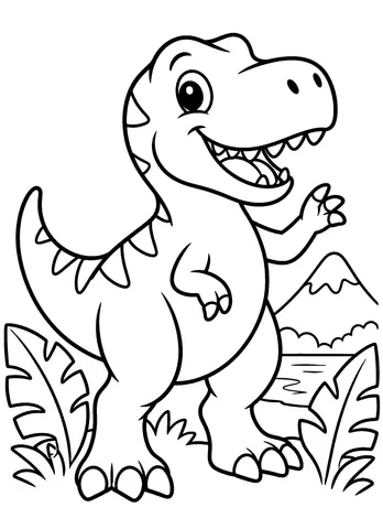 Page 5 of My Dinosaur Coloring Book