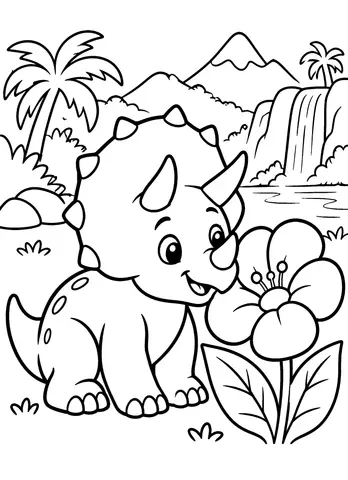 Page 7 of My Dinosaur Coloring Book