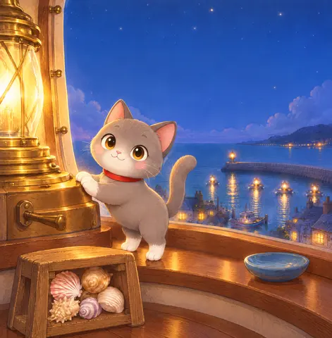 Cover of Kito and the Lighthouse Lamp, picture book by J.A. Anderson