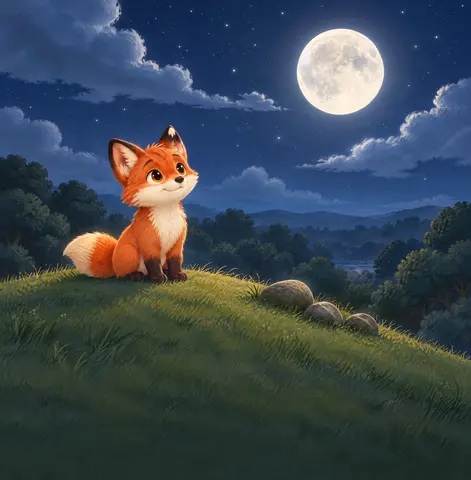 The moon always wakes before Filo. Every night it hangs above the forest, round and bright, like a silver cookie in the…