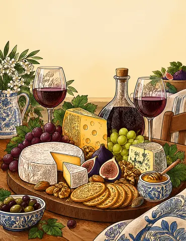 Cover of The Wine & Cheese Coloring Book, adult coloring book by Denice Venneri