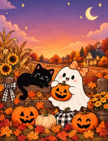 Cover of My Cozy Halloween Coloring Book!, kids' coloring book by Cozy Colors