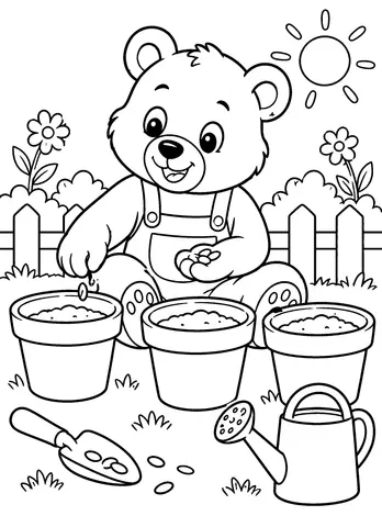 Page 11 of Cute Woodland Animals: A Coloring Book for Kids Ages 4–8