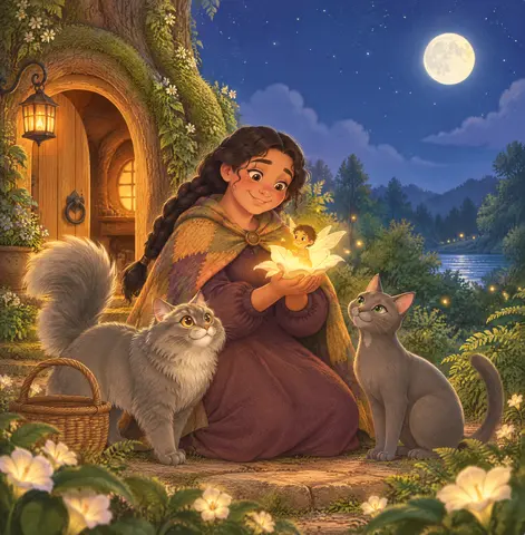 Cover of Velina and the Moonflower Sprite, a picture book by Charlotte G. Steer
