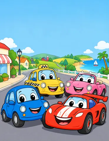 Cover of Cars to Color and Explore, kids' coloring book by Shawnna Shannon