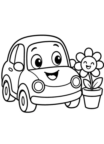 Page 7 of Cars to Color and Explore