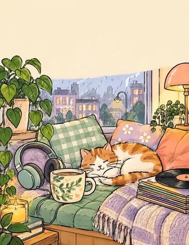 Cover of Slow Days, Soft Sounds, an adult coloring book by Sagin Bajracharya