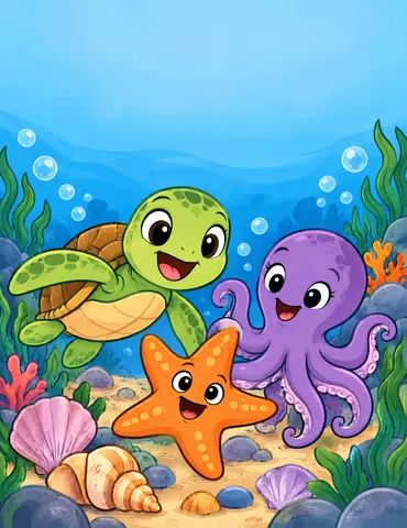 Cover of Tides in Bloom, kids' coloring book by Melanie gosstray