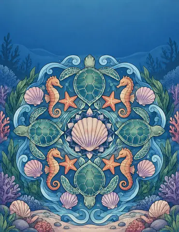 Cover of Tidal Patterns, adult coloring book by Melanie gosstray