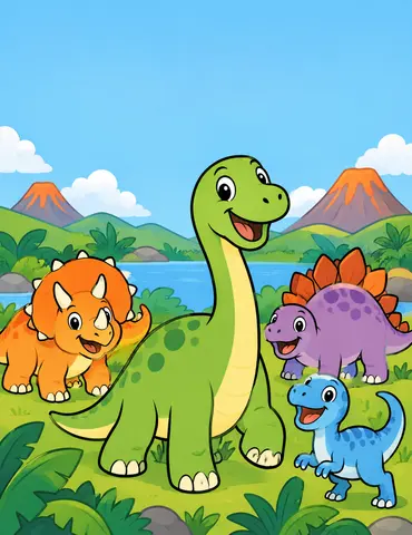 Cover of Little Dinosaur Coloring Adventures, a kids' coloring book by Mon