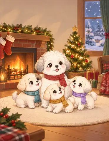 Ozzie was an old, fluffy dog.