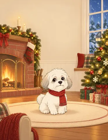 Ozzie was an old, fluffy dog.