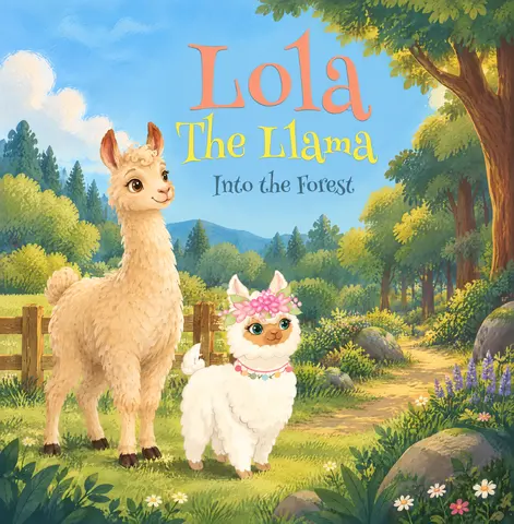 Cover of Lola the Llama: Into the Forest, picture book by Madison Bebis