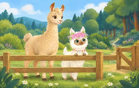 Lola peered beyond the fence one sunny day. “What’s out there, Mum?” she asked. “Can we go that way?” Mamallama smiled…