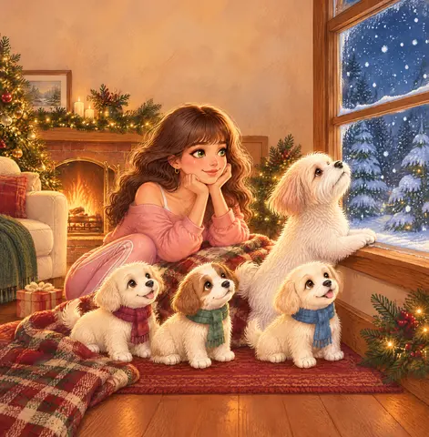 He loved the snowflakes that kissed his nose.