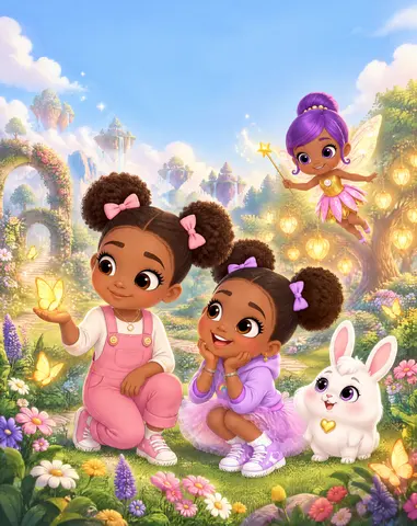 Cover of Charm Sisters:, illustrated storybook by Nia and Ava King
